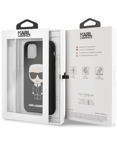 Калъф Karl Lagerfeld - Ikonik Karl, iPhone 11, черен - 5